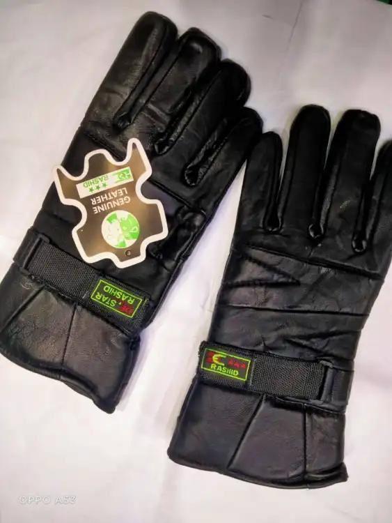 High-Quality Leather Gloves - 2 Pcs for Extreme Cold Weather Protection. M