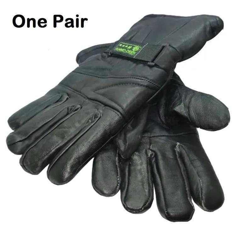 High-Quality Leather Gloves - 2 Pcs for Extreme Cold Weather Protection. M